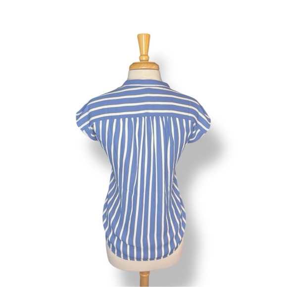 Banana Republic Blue and White Striped Blouse - Picture 3 of 5